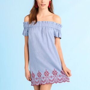 Vineyard Vines Off the Shoulder Embroidered